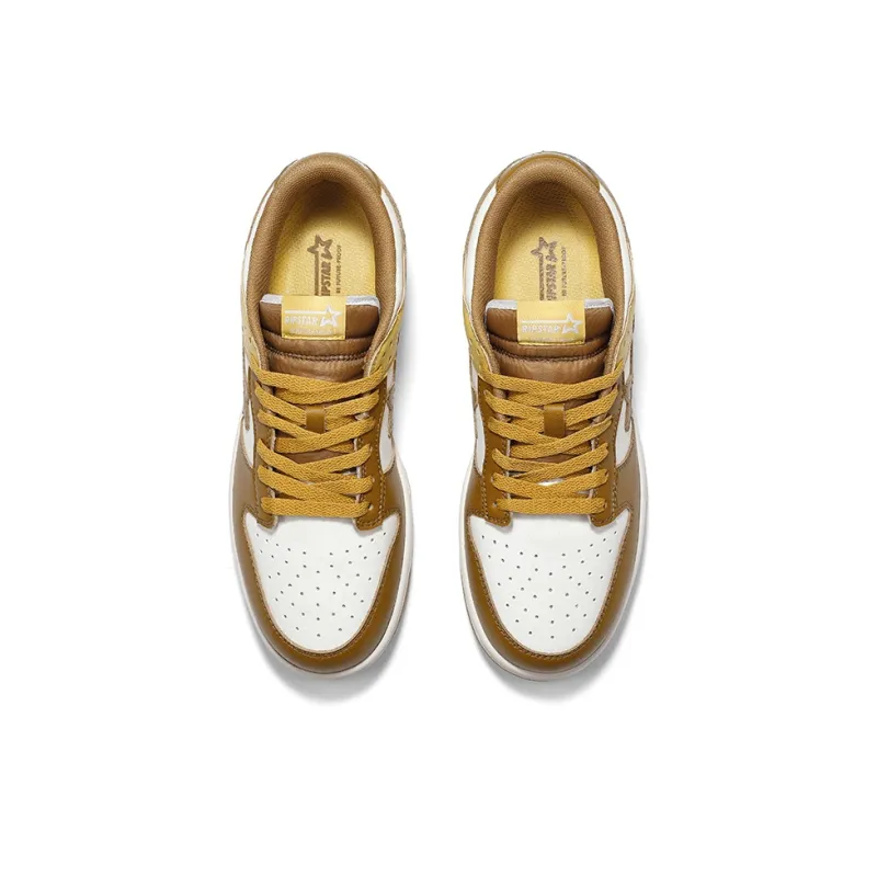 RIPSTAR SKBD Low Emblic Olive Anti-Slip Wear-Resistant Low-Top Skateboard Shoes Unisex Yellow White-4
