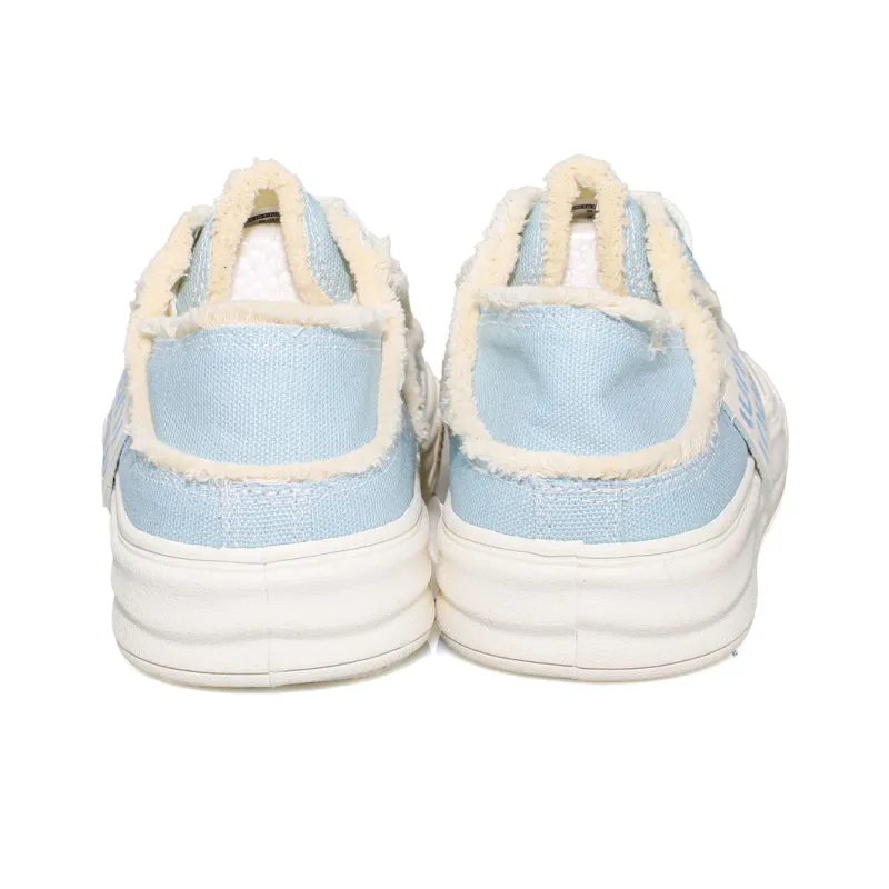B10CROWN Durable Breathable Low Top Canvas Shoes Women's Blue-4