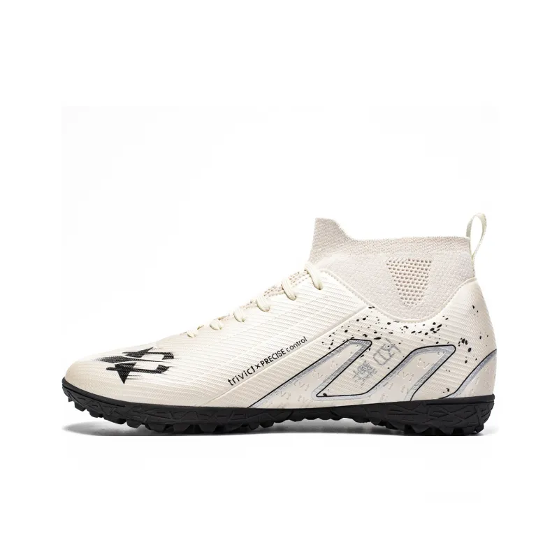 TriVict Win A Hundred Battles And Win A Hundred Victories. Soccer Shoes Unisex Mid Top White/Pink/Aqua/Blue-32