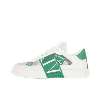 Valentino VL7N Low Top Stylish Skateboarding Shoes Men's White Green