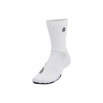 Under Armour Playmaker Curry ArmourDry™ Mid Calf Socks Unisex 1 Pack White