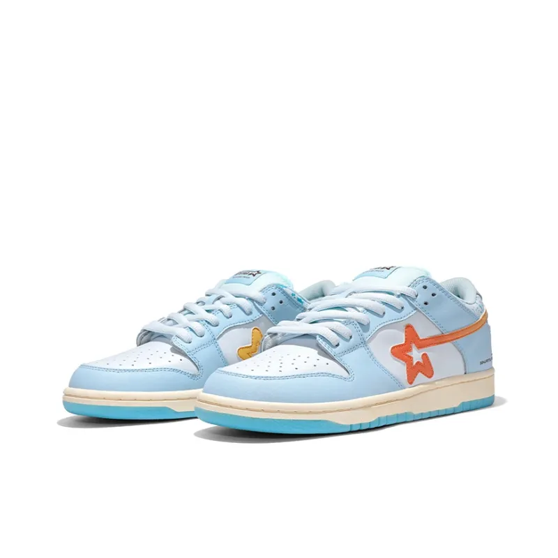 RIPSTAR SKBD Low Maxes Future Anti Slip Wear Resistant Low Top Skateboard Shoes Unisex Blue Orange-2