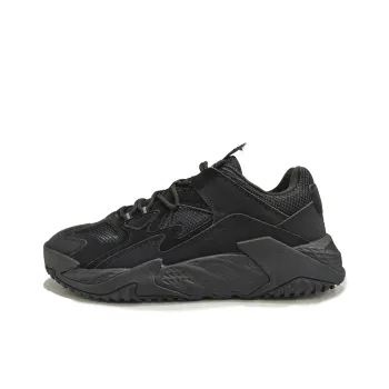 PEAK Magic Bullets Two Fats Anti Slip And Wear Resistant Height Increasing Low Top Casual Shoes Men's All Black