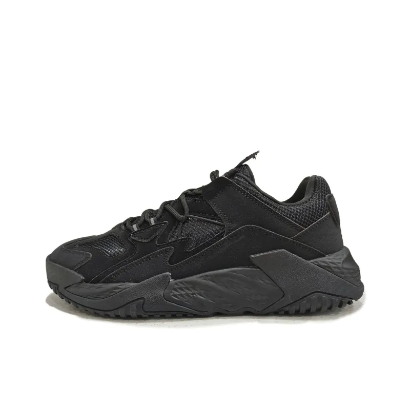 PEAK Magic Bullets Two Fats Anti Slip And Wear Resistant Height Increasing Low Top Casual Shoes Men's All Black-0
