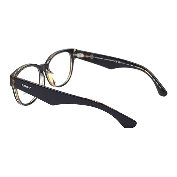 Burberry Round Eyeglass Frames Women's Black-2