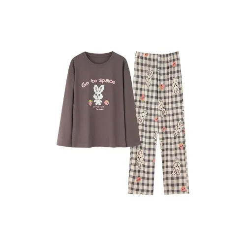 Mulong Family Pajama Set Women's Dark Brown