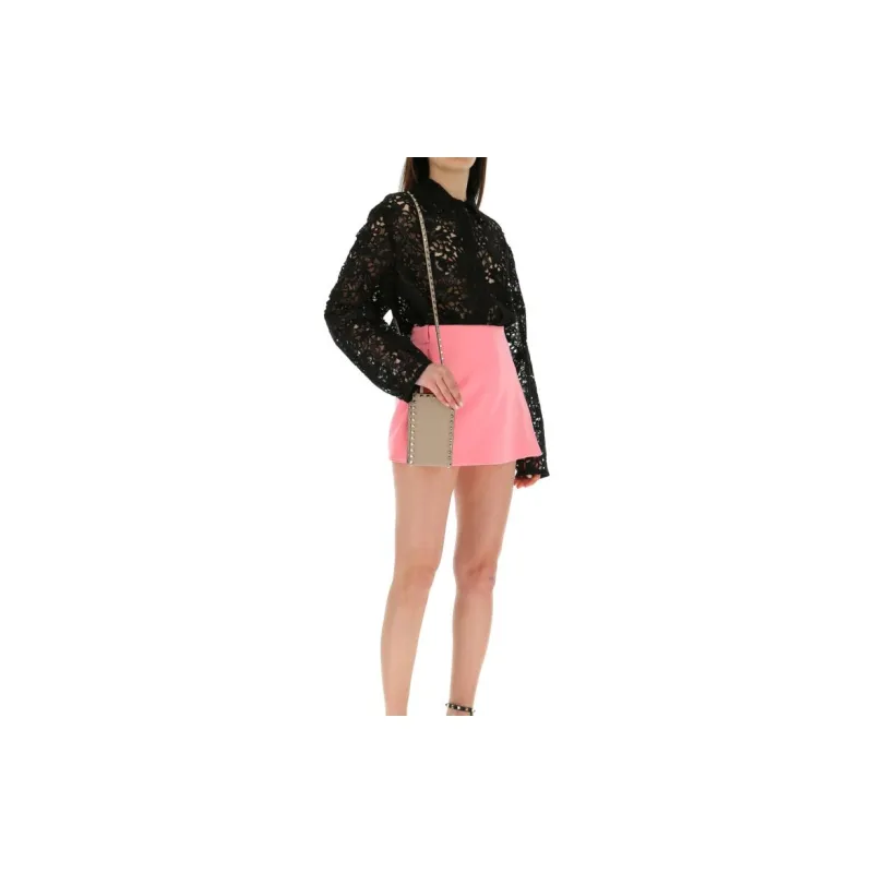 Valentino Leather Shoulder Bag Women's Vintage Pink-5