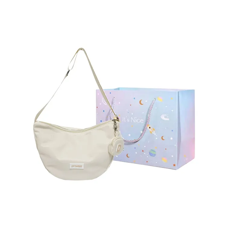 GOX Nylon Crossbody Bag, Shoulder Bag Women's White/Black/Yellow/Pink/Blue-0