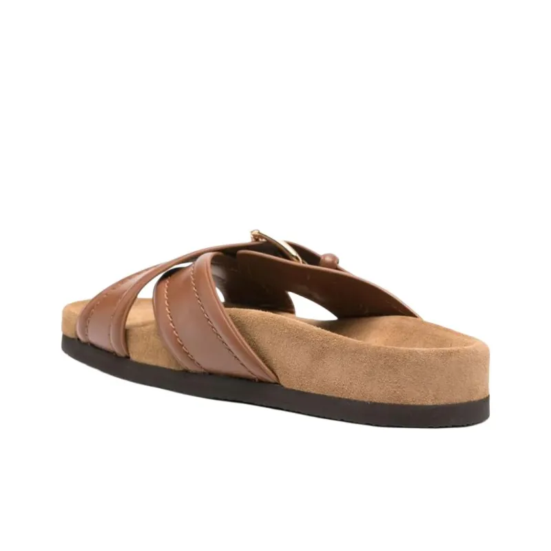 Valentino Slide Slippers Women's Brown-3