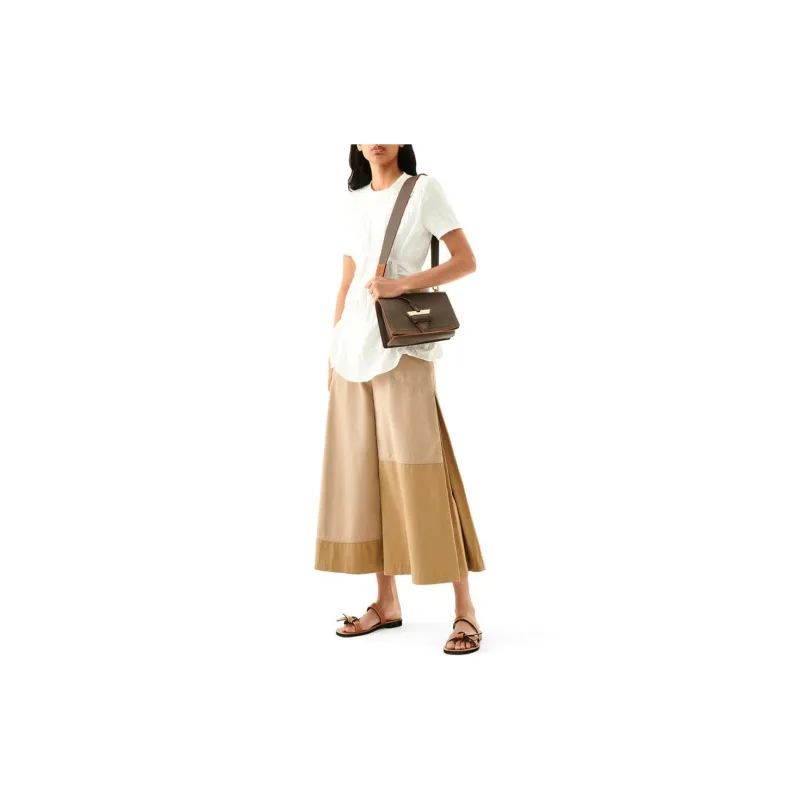 LOEWE Barcelona Soft Grained Calfskin Messenger Bag Handheld Shoulder Bag Crossbody Bag Small Size Women's Taupe-5