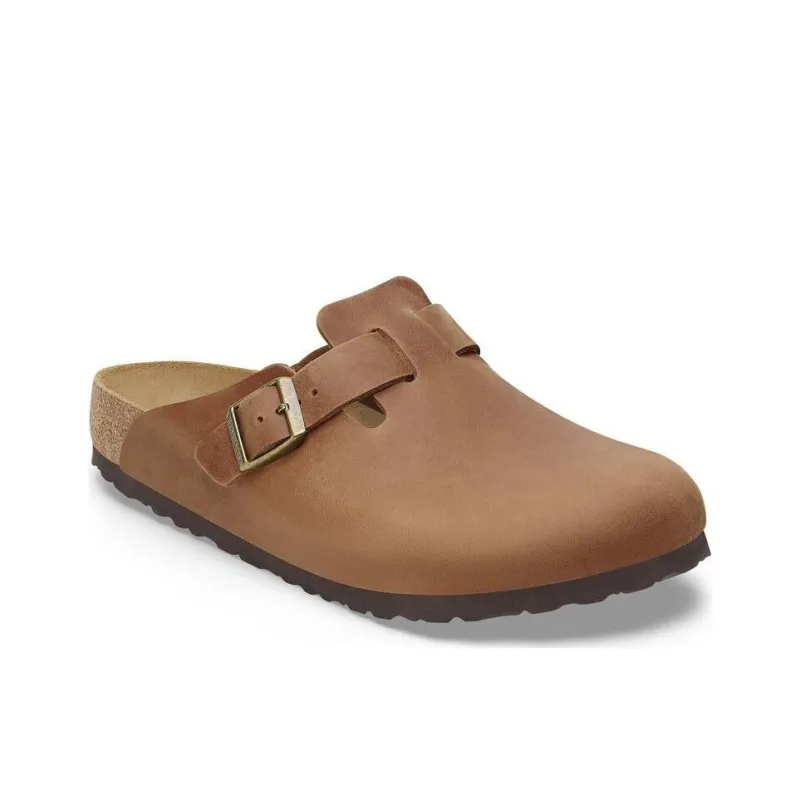 Birkenstock Boston Oiled Leather 'Cognac'-1