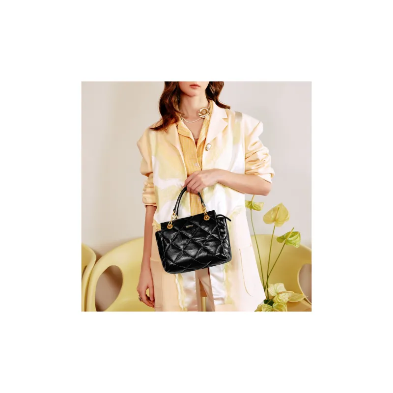 JUST STAR Synthetic Leather Shoulder Bag, Crossbody Bag, Handbag Regular Women's Black/White/Pink-20