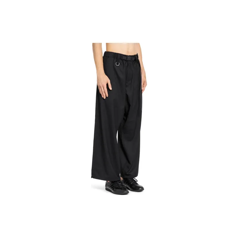 Y 3 Logo Printed Belted Trousers-3