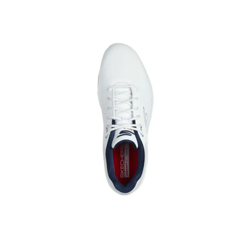 Skechers Abrasion Resistant Breathable Low Top Golf Shoes Men's White Blue-3