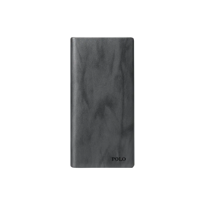 POLO Cow Leather Men's Wallet Medium Size Men's Gray Green-4