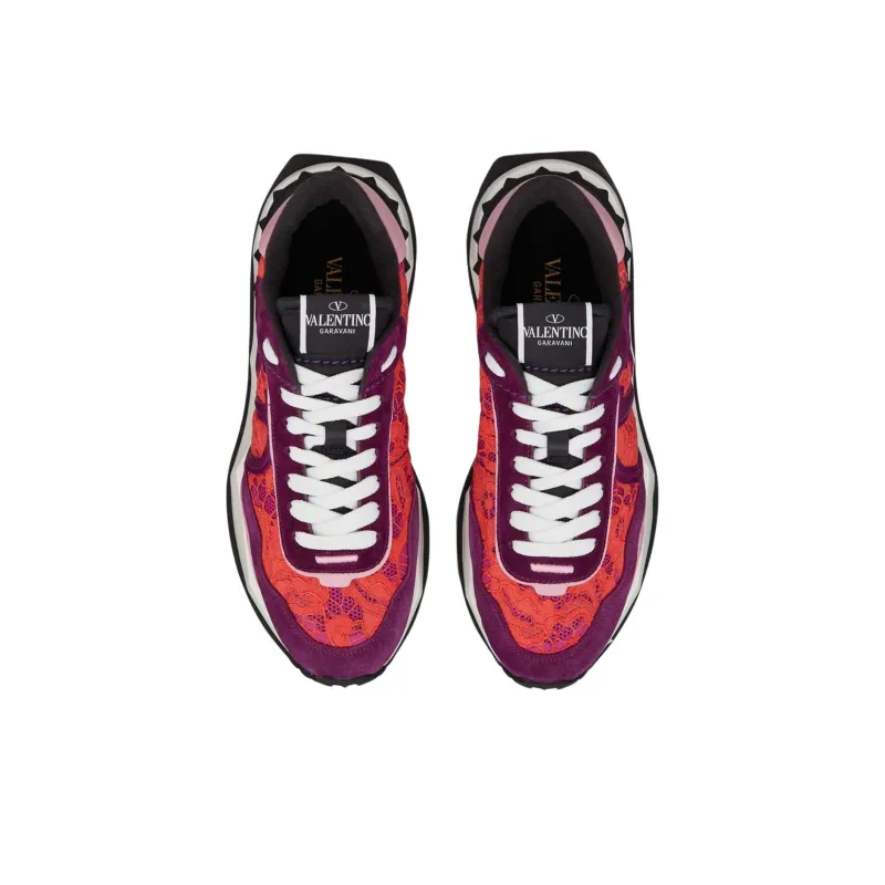 Valentino Lacerunner Low Top Casual Shoes Women's Fuchsia-3