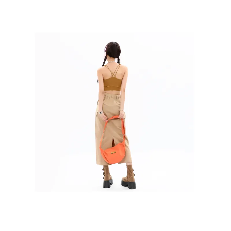 OTA Canvas Canvas Bag Shoulder Bag Dumpling Bag Commute Bag Crossbody Bag Small Size Unisex Red Black-24