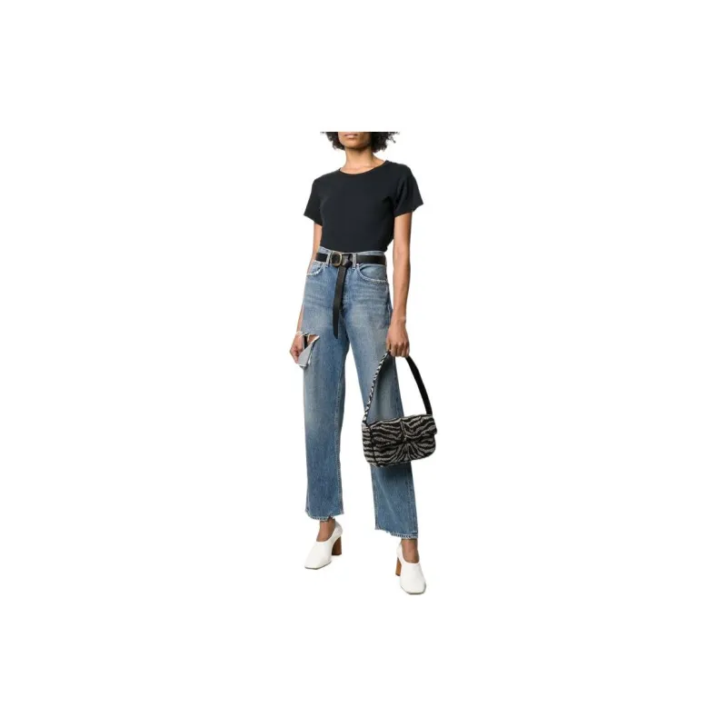 Staud Fabric Shoulder Bag, Handbag Regular Women's Black-4