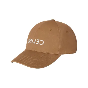 CELINE Cotton Baseball Caps Men's Light Brown
