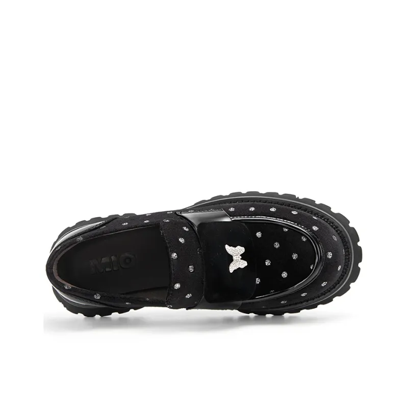 MIO Loafers Women's Black/Silver Color | Black-4