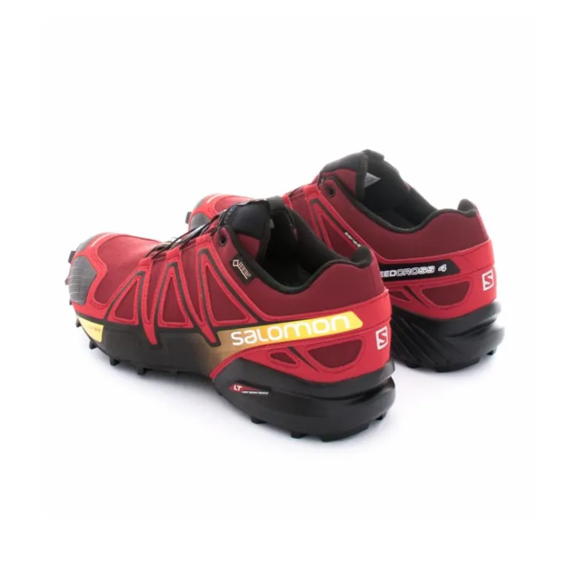 SALOMON Speedcross 4 Anti Slip Wear Resistant Low Top Outdoor Shoes Men's Red Black-3