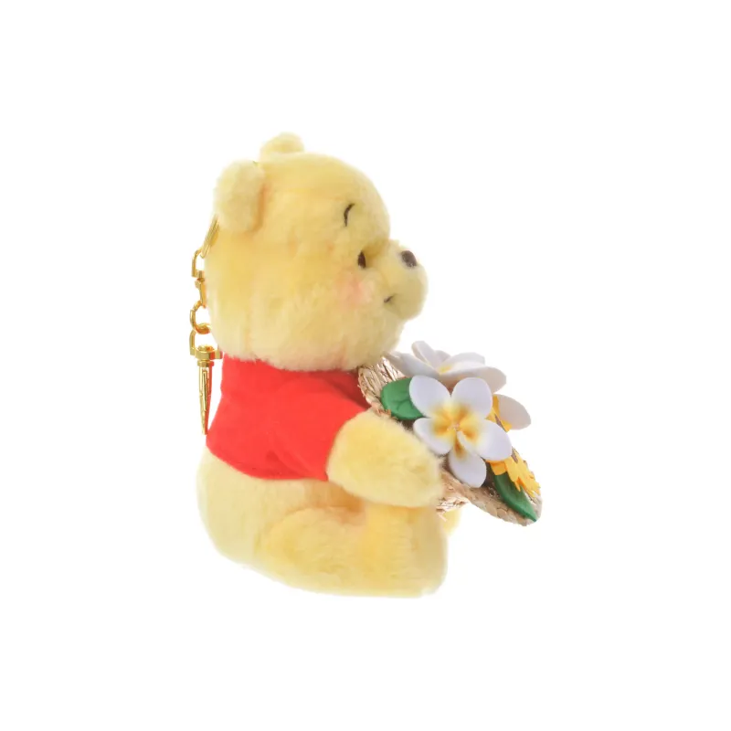 Disney Tokyo Disney Winnie The Pooh Toy Keychain/Straw Hat Keychain Dolls Plush Pendant 14cm Height-2