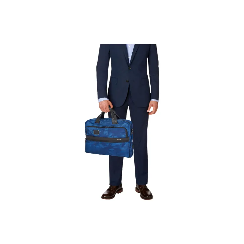 TUMI Elastic Nylon Briefcases Men's Blue-4