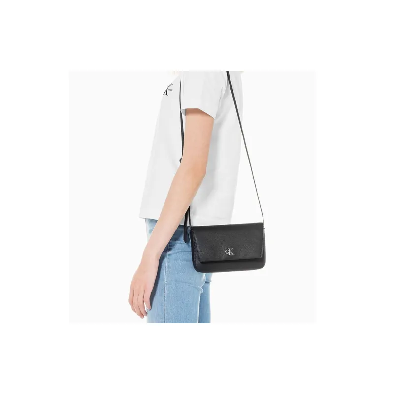 CK/Calvin Klein Recycled Polyester Wallet, Shoulder Bag, Crossbody Bag Women's Space Black-5