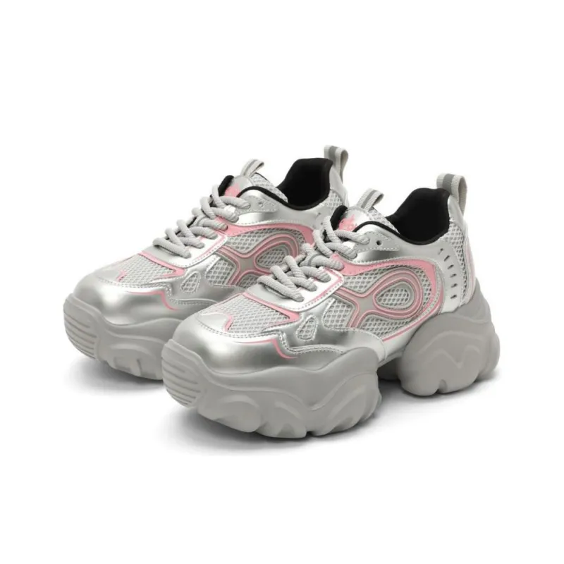 DAPHNE Cushioning, Slip Resistant, And Abrasion Resistant Low Top Chunky Sneakers Women's-17