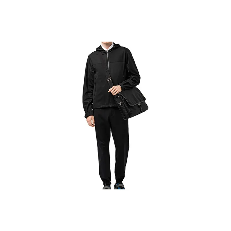 PRADA Nylon Messenger Bag Crossbody Bag Shoulder Bag Men's Black-5