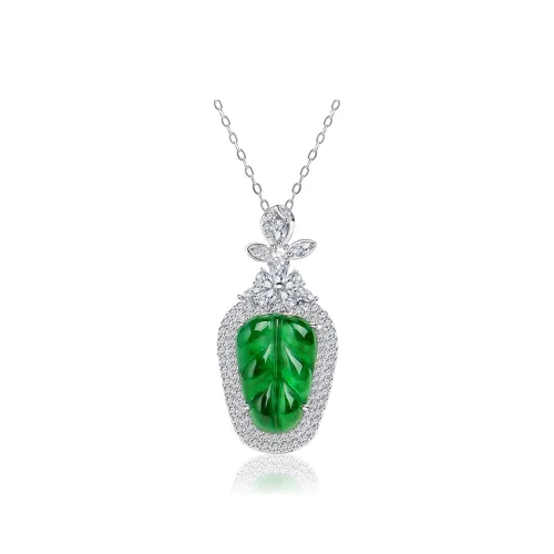 With The Heart Of The Jade Glutinous Jade Jadeite Necklaces Women's