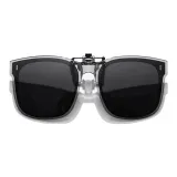 Foldable Transparent Gray Polarized Clip-On