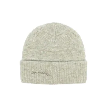 GANNI Embroidered logo Beanie
