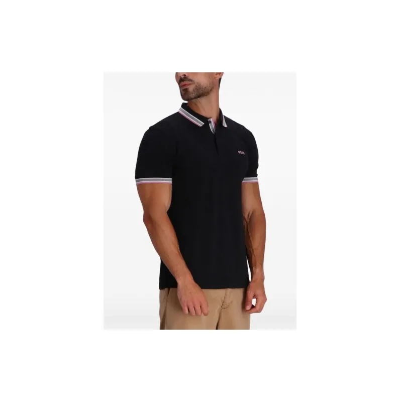 HUGO BOSS Logo Embroidered Short Sleeved Polo Shirt-3