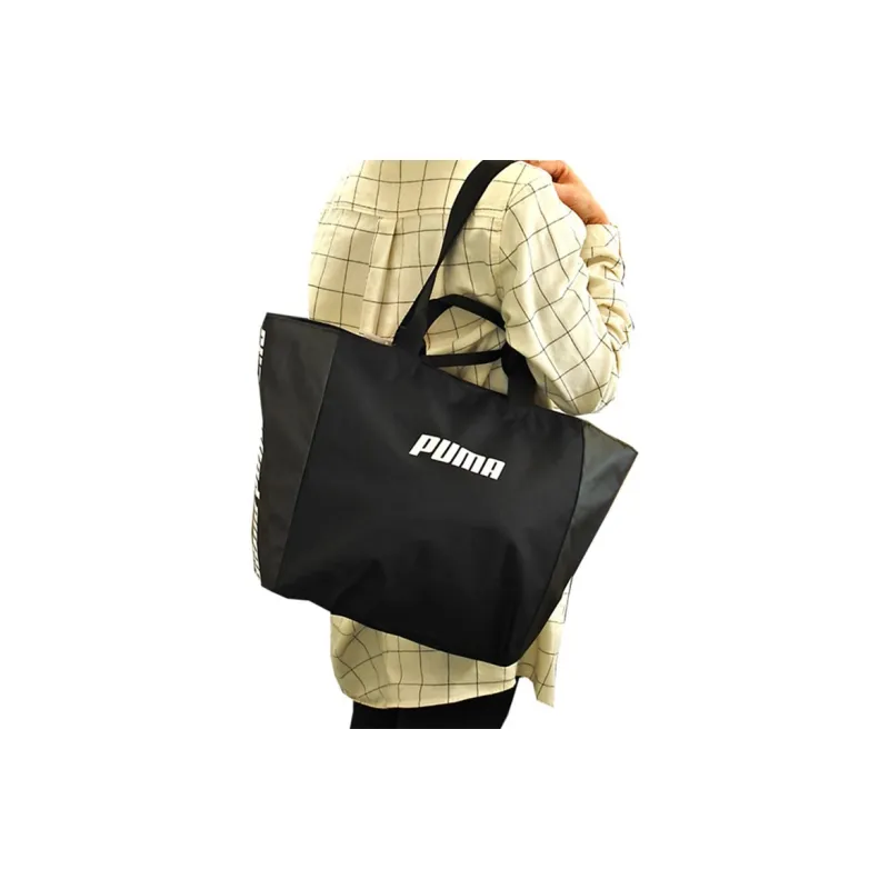 PUMA Canvas Canvas Bag Tote Bag Shopping Bag Handbag Regular Women's Black-4