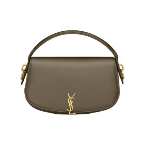 SAINT LAURENT Calfskin Portable Crossbody Bag Shoulder Bag Regular Women's Deep Musk Color