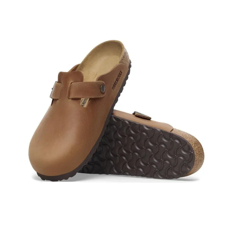 Birkenstock Boston Oiled Leather 'Cognac'-4