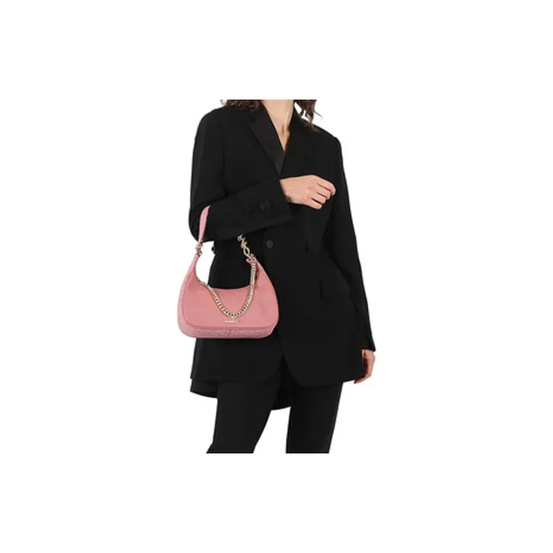 MICHAEL KORS Leather Dumpling Bag Shoulder Bag Small Size Women's Rose Pink-4