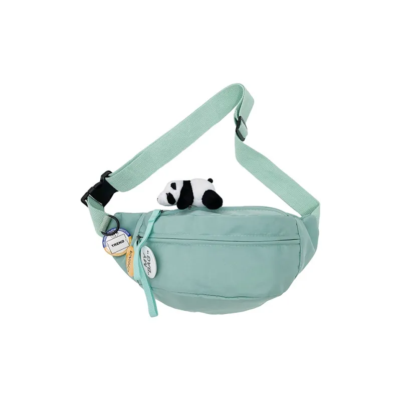 MOK Nylon Crossbody Bag Sling Bag Shoulder Bag Fanny Pack Regular Unisex Khaki/Green/White/Black/Red/Orange-1