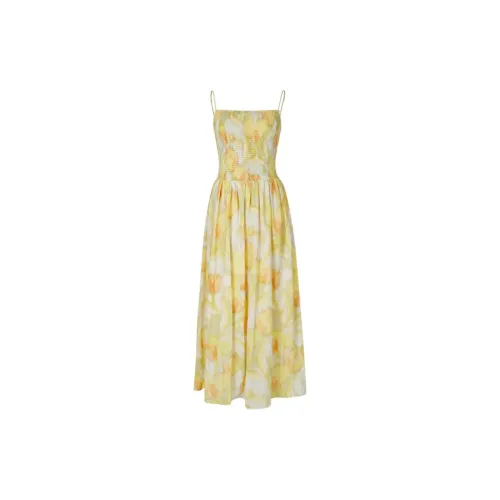 ZHIZHI Slip Dresses Women's Rose Yellow