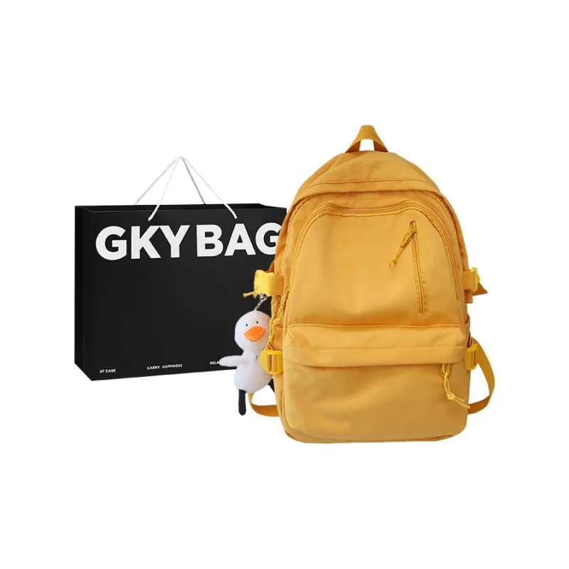 GKY Nylon Backpack Regular Unisex Blue/Black/Pink/Yellow/White-13