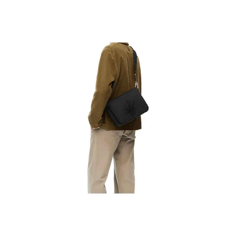 LOEWE Goya Nylon With Cow Leather Messenger Bag, Crossbody Bag, Shoulder Bag Men's Black-9
