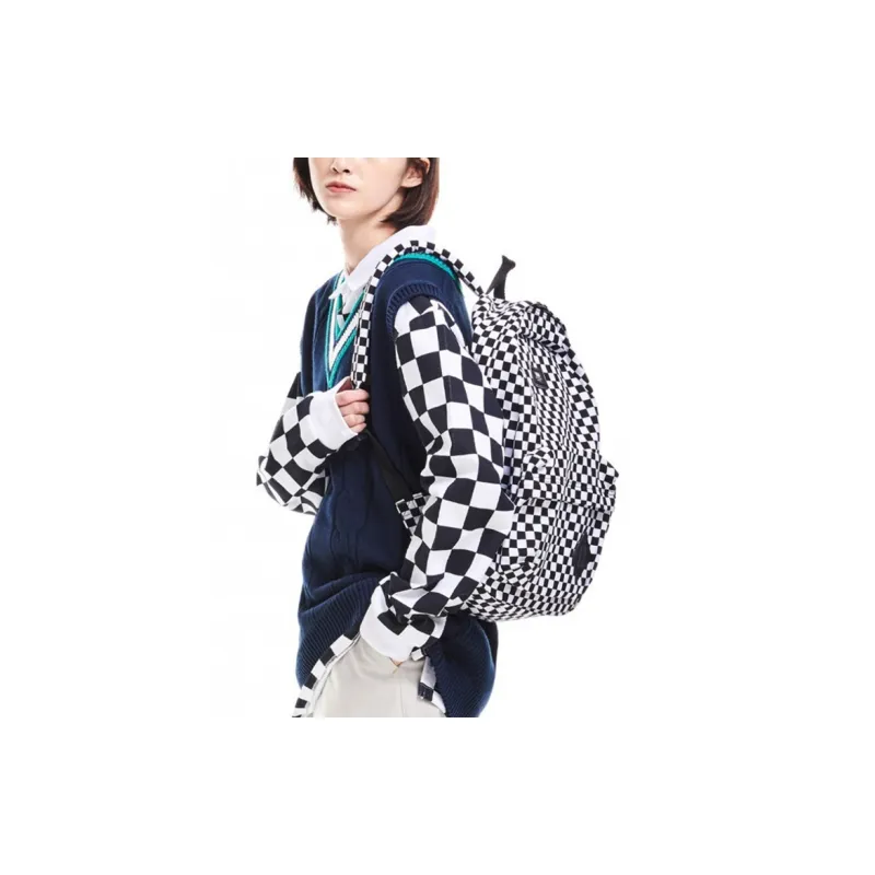 Vans Backpacks Black White-3