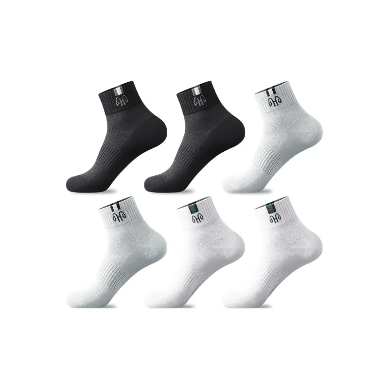 H YXIANG Mid Calf Socks Men's 6 Pack-17