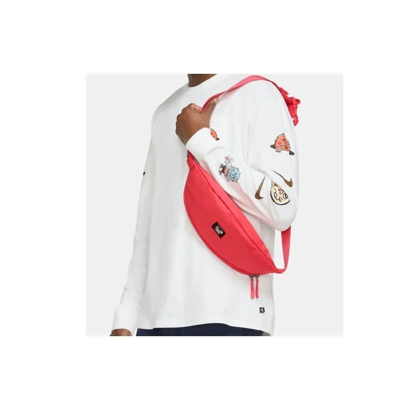 Nike Heritage Polyester Crossbody Bag Sling Bag Fanny Pack Regular Unisex Red-5