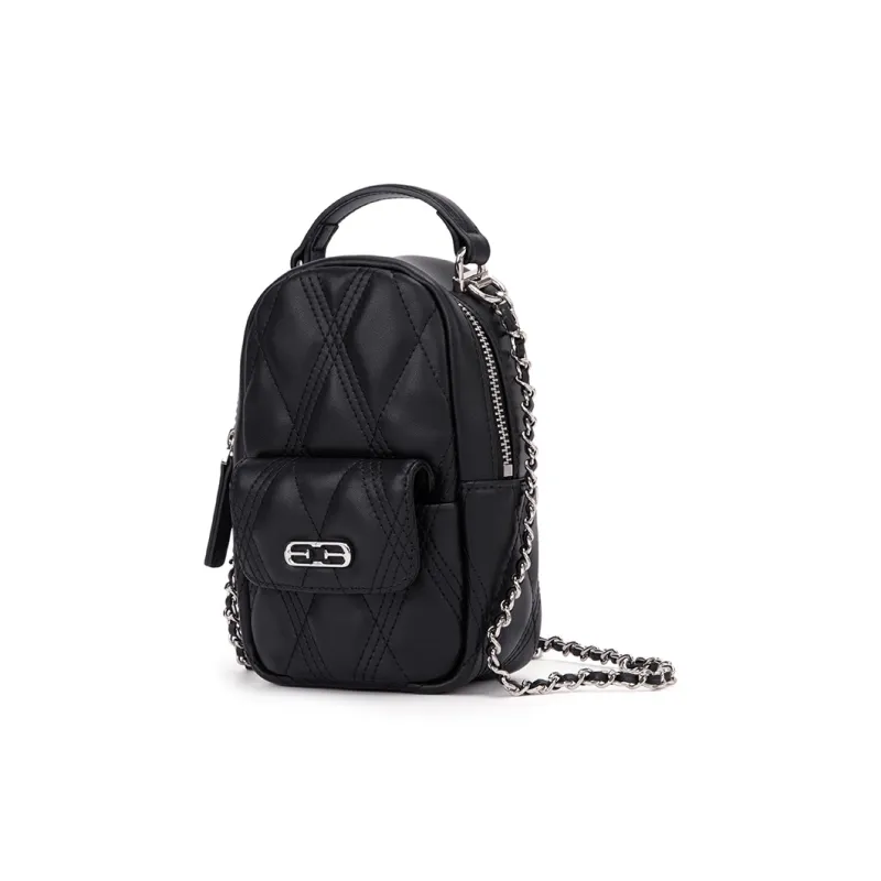ELLE Cow Leather Shoulder Bag Backpack Women's Multicolor-5