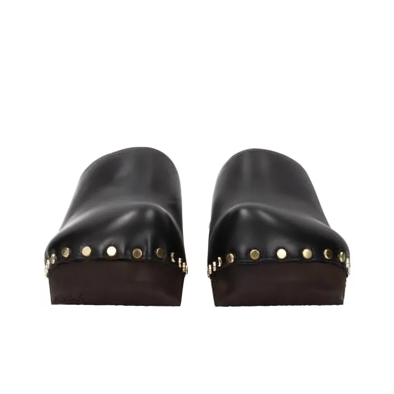 KHAITE Slip Resistant Closed Toe Slippers Women's Black-3