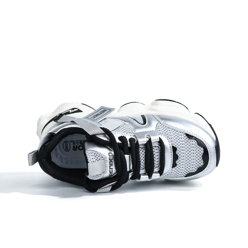 RENBEN Abrasion Resistant, Breathable, Lightweight Low Top Chunky Sneakers Women's-8
