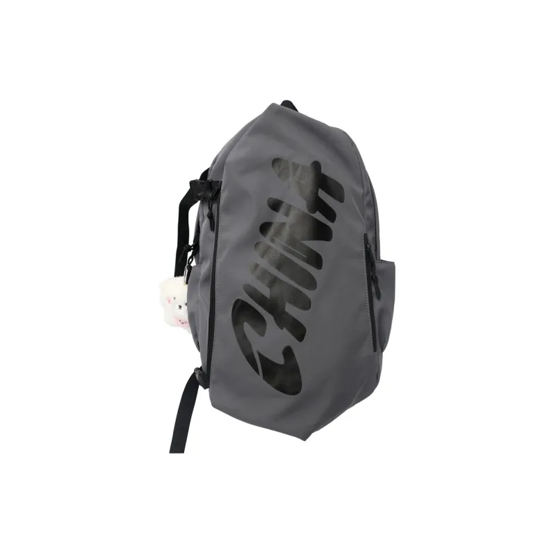 Parker Bear Nylon Backpack Unisex White/Gray/Black/Brick Red-6