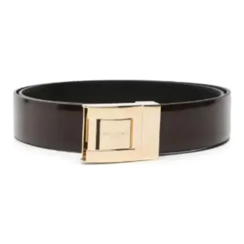 SAINT LAURENT Logo-engraved Leather suede